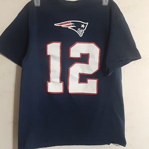New England Patriots Tom Brady #12 jersey t shirt by NFL Team Apparel sz M
